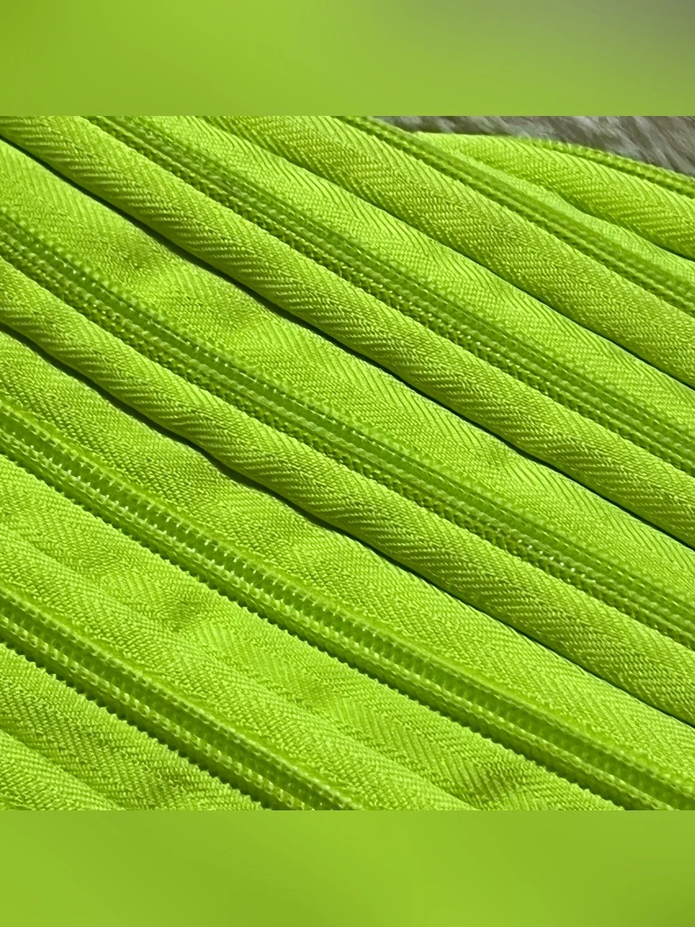 Bright Neon Green Monster Pencil Case with Playful Eye Accents 02-13